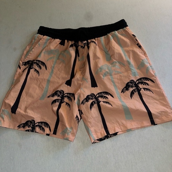 Mens Size XXL SHEIN Palm Tree Print Swim Shorts. - Picture 1 of 3